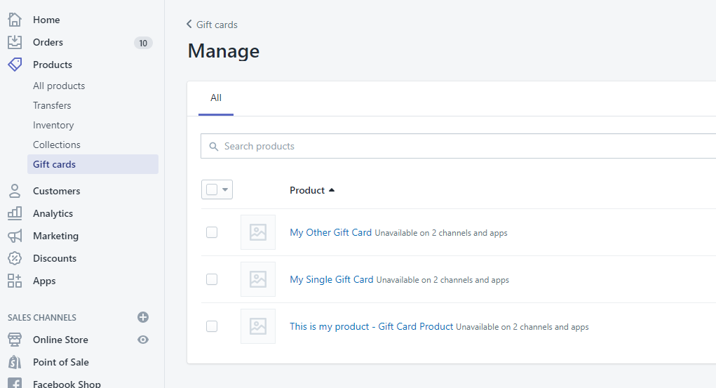 Import Shopify Gift Card Products In Bulk With Excelify